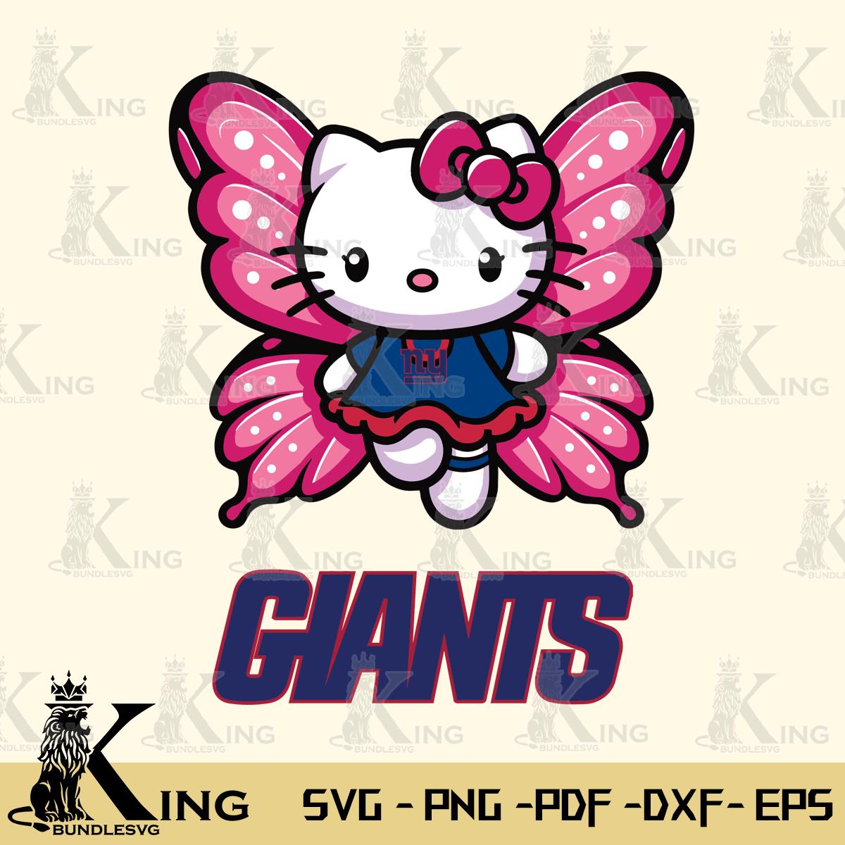 New York Giants Hello Kitty Dreamscape Svg Eps Dxf Png File, Digital Download