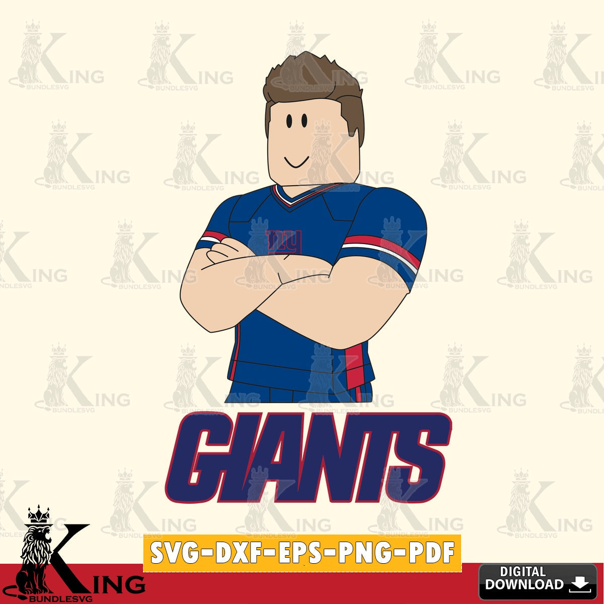 New York Giants Roblox Football SVG file , Cricut, NFL File cut , Digital Download , PDF File