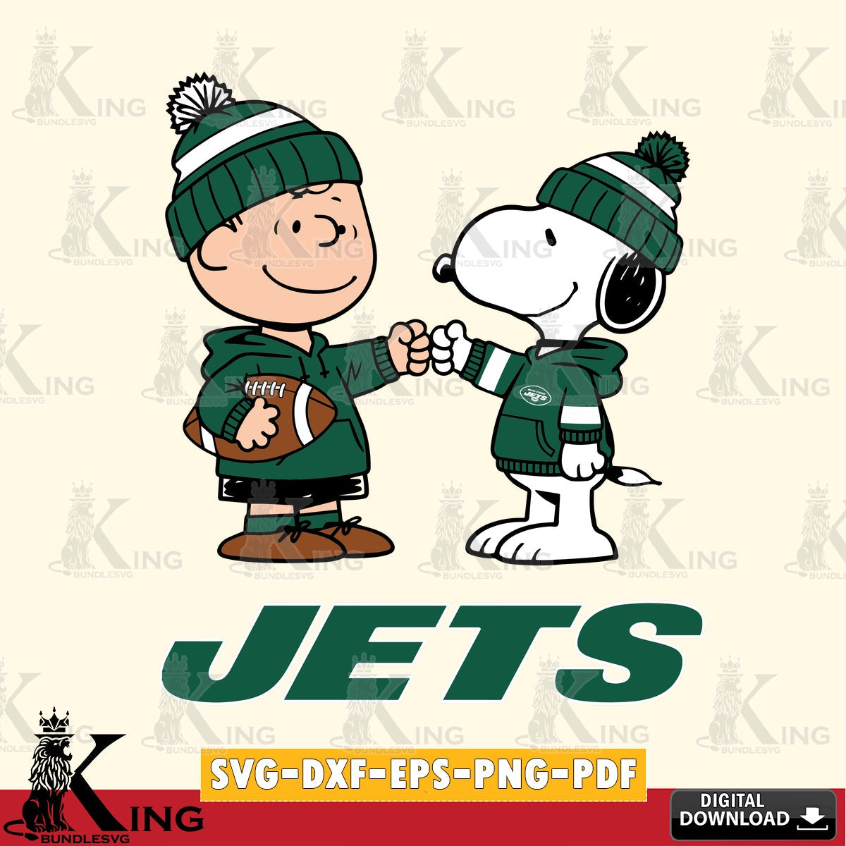 New York Jets CharlieBrown Football Fist Bump Cricut file , Cut file , Digital Download , PDF File , Instant Download