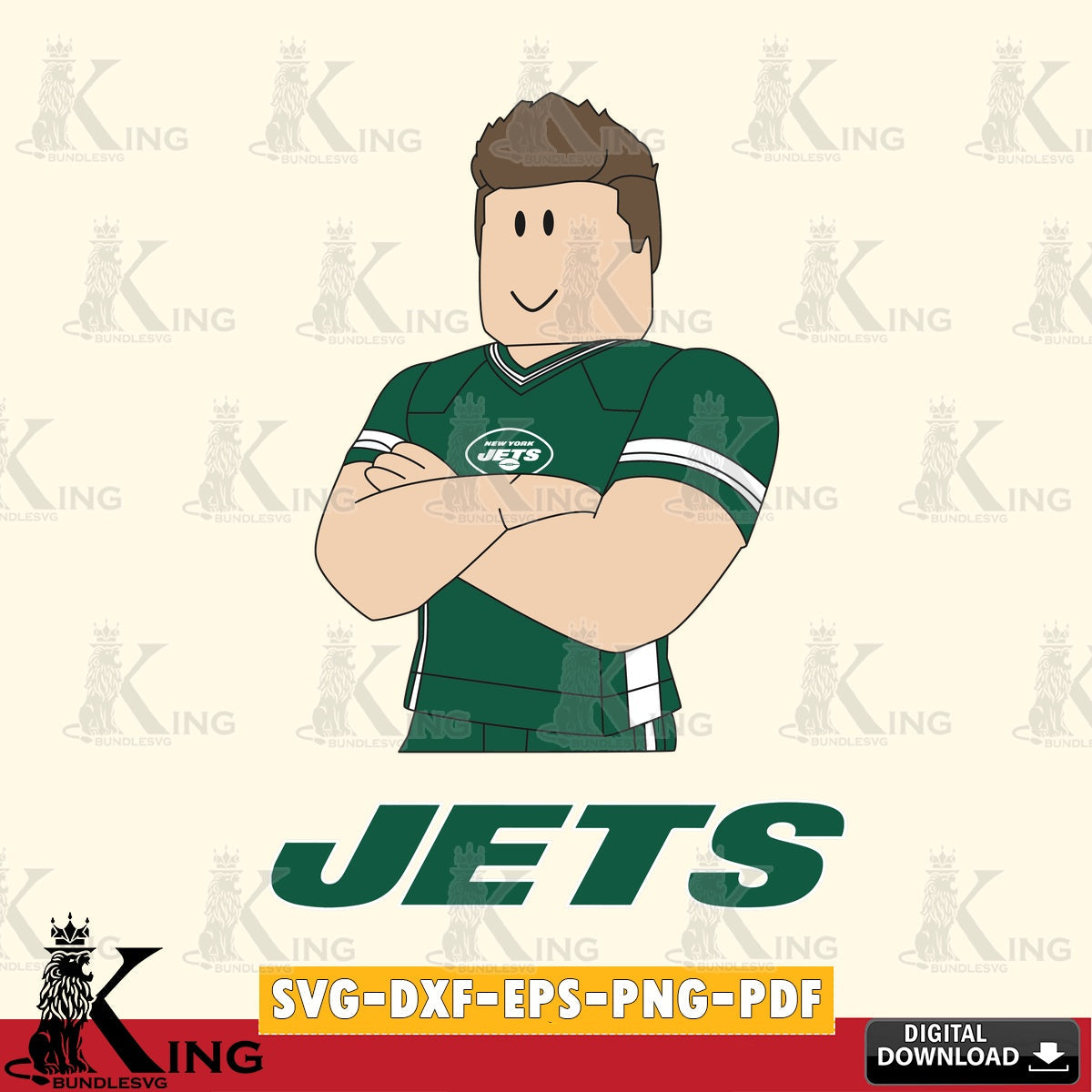 New York Jets Roblox Football SVG file , Cricut, NFL File cut , Digital Download , PDF File