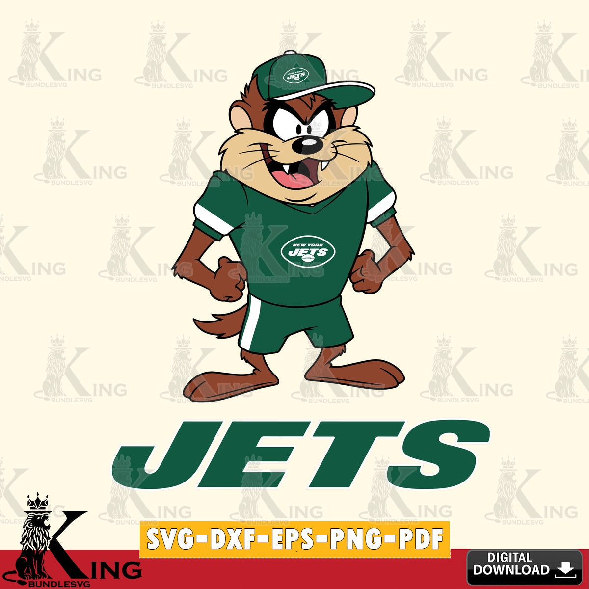 New York Jets Taz Standing Pose Cut file , Digital Download , Instant Download, Looney Tunes svg, Football svg