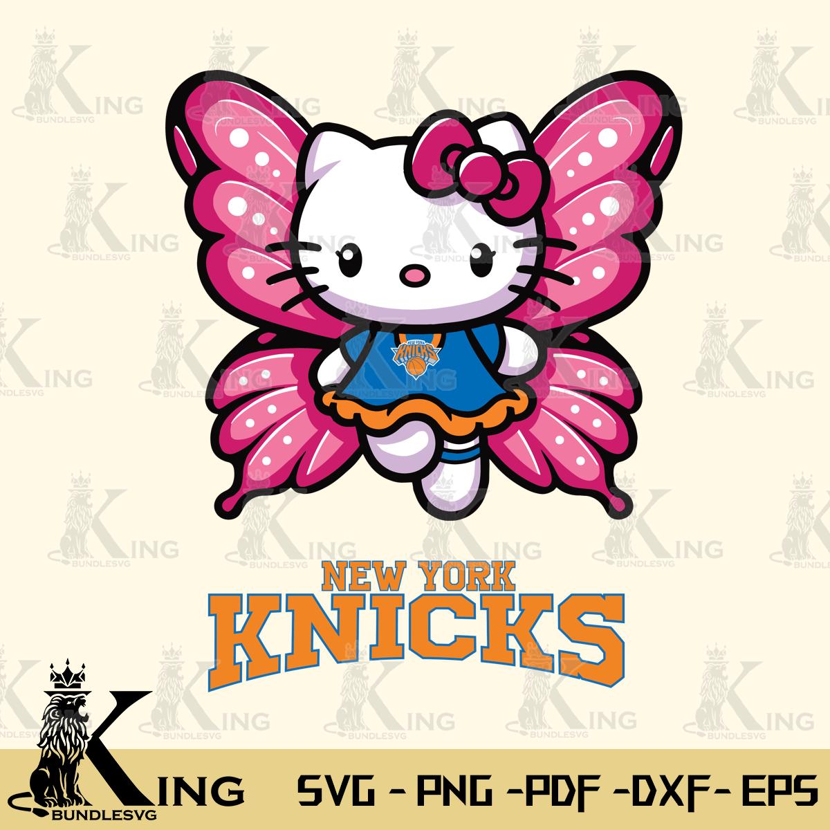 New York Knicks Hello Kitty Dreamscape Svg Eps Dxf Png File, Digital Download