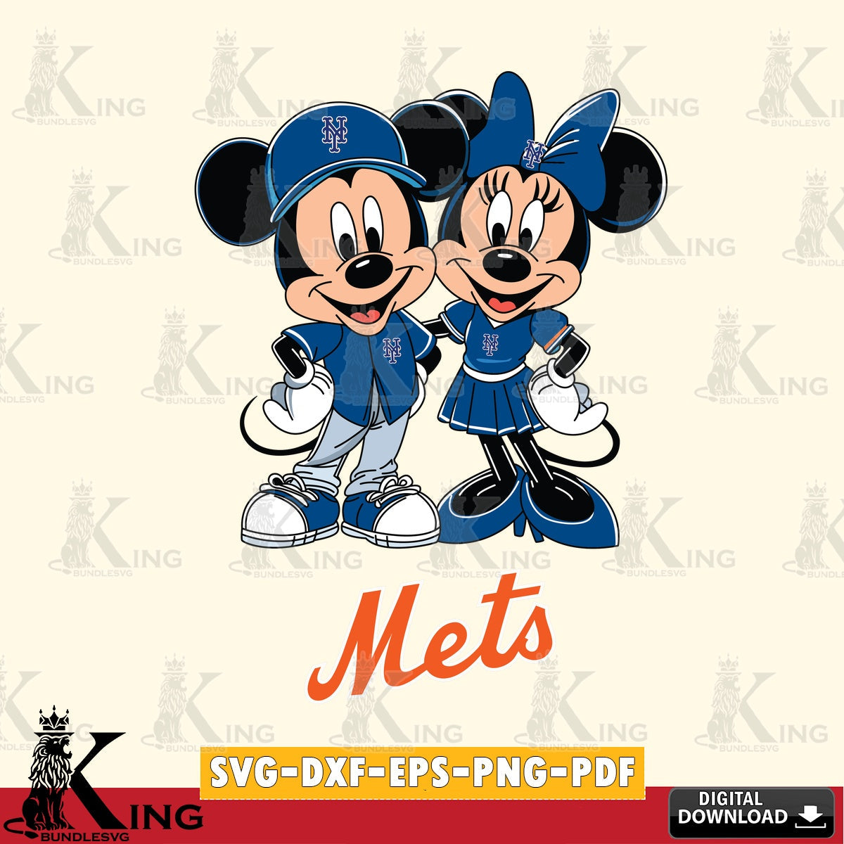 New York Mets Mickey Minnie Mouse smile SVG file , For Cricut, File cut , Digital Download , PDF File, Cut Files