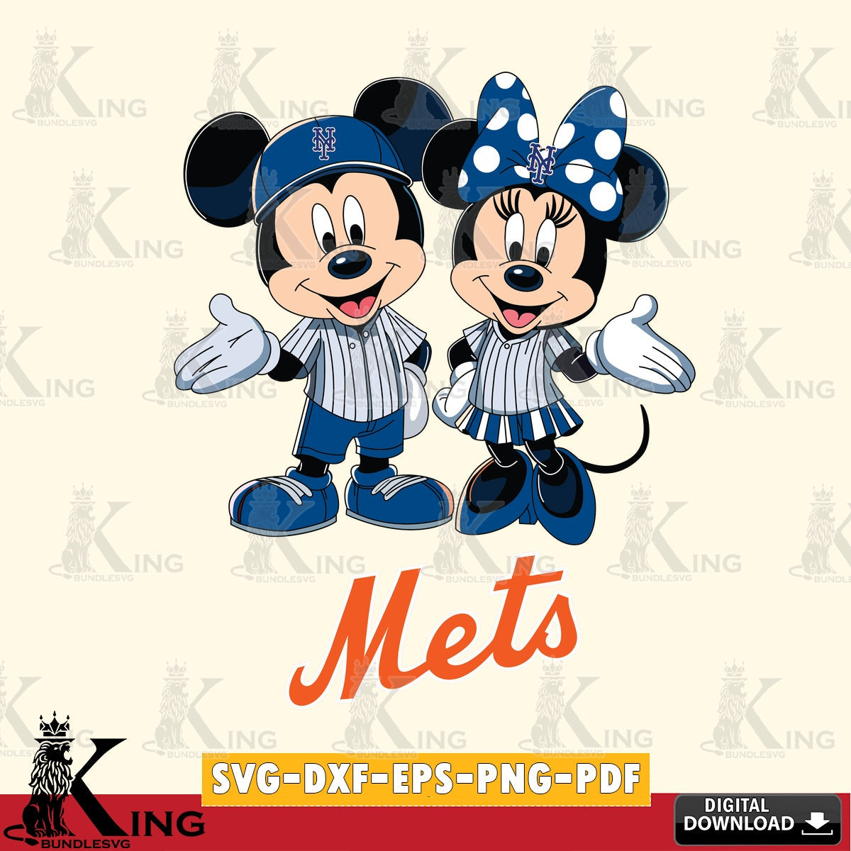 New York Mets Mickey Minnie couple SVG file , For Cricut, File cut , Digital Download , PDF File, Cut Files