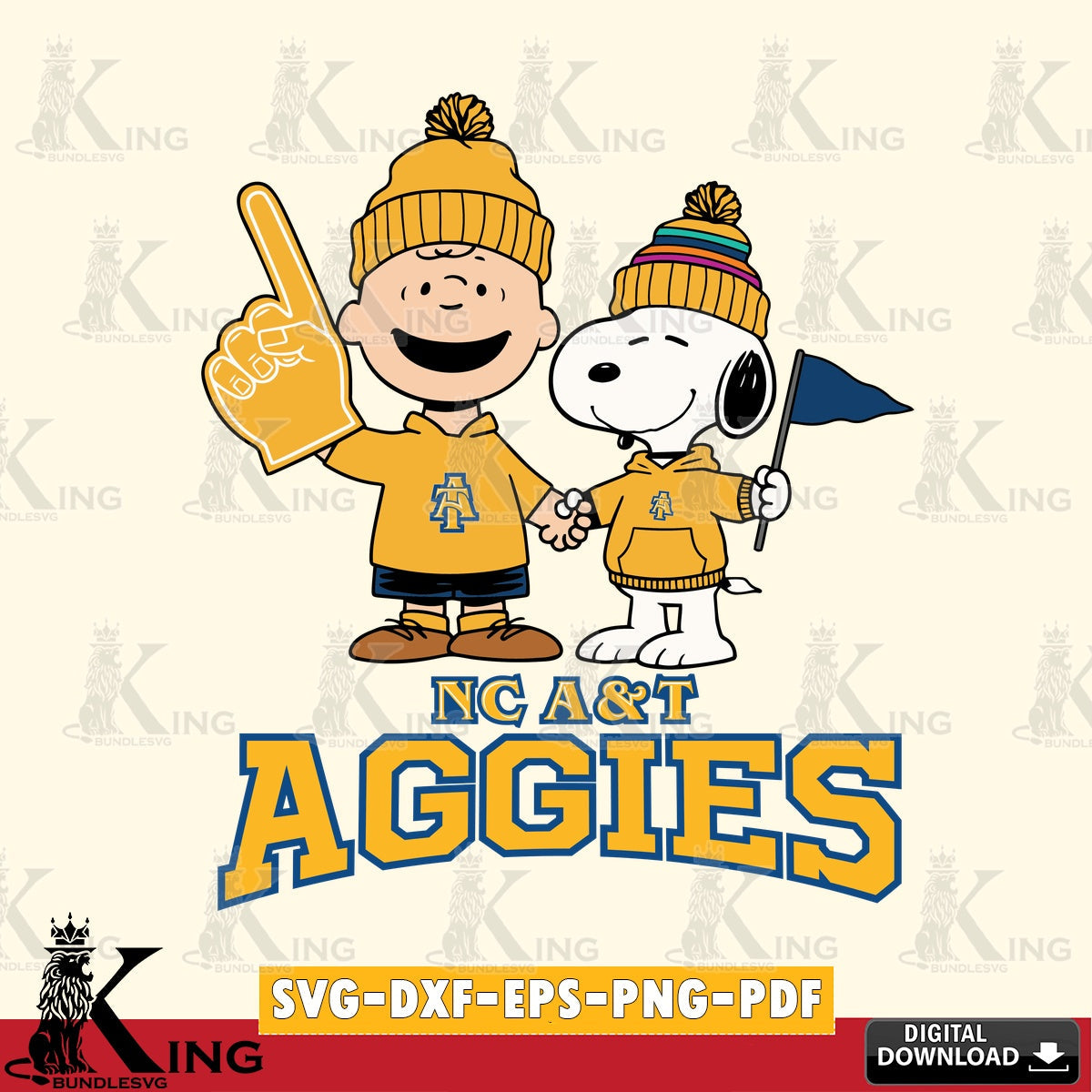 North Carolina A&T Peanuts Fan Gear SVG, Cricut, Cut file , Digital Download , Instant Download, Peanuts svg, NCAA svg, Football svg, Sport svg