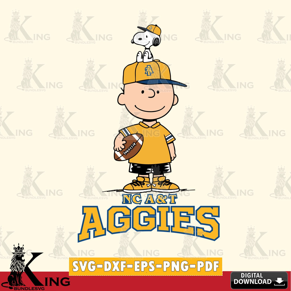 North Carolina A&T Peanuts Football Rugby SVG, Cricut, Cut file , Digital Download , Instant Download, Peanuts svg, NCAA svg, Football svg, Sport svg