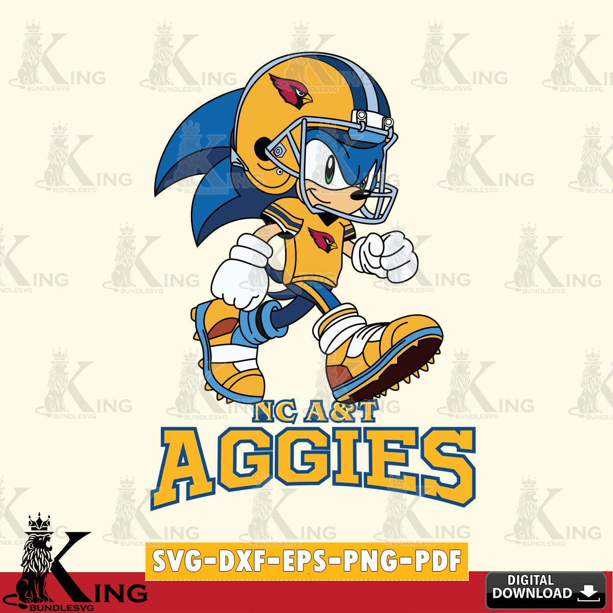 North Carolina A&T Sonic Ready Football SVG file, Vector , Digital Download , PDF File , Instant Download