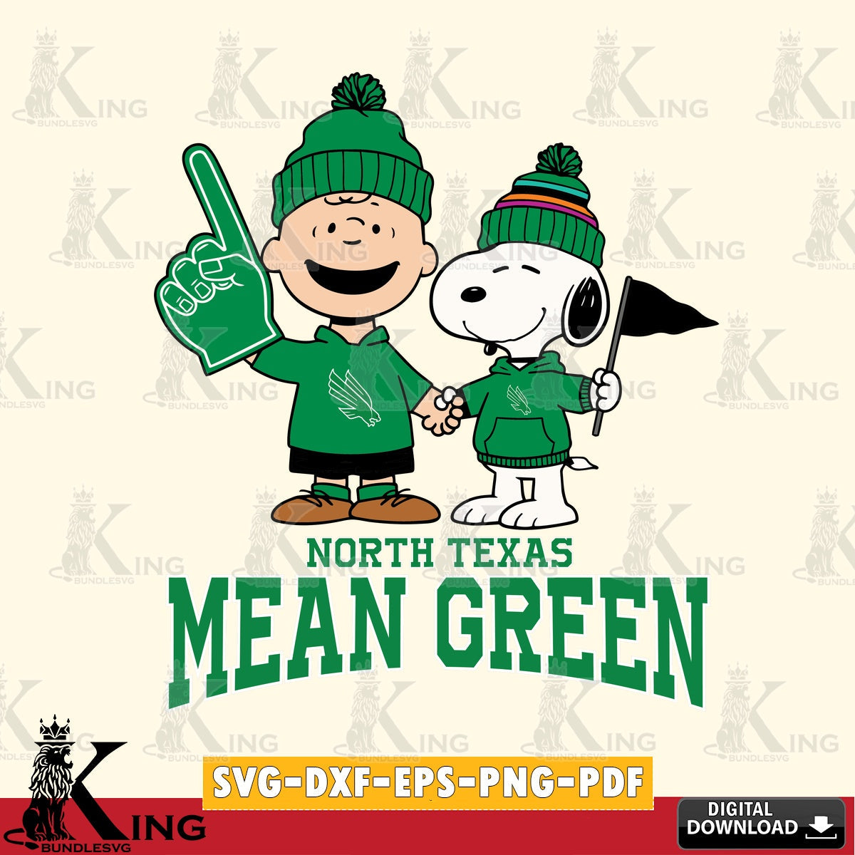 North Texas Mean Green Peanuts Fan Gear SVG, Cricut, Cut file , Digital Download , Instant Download, Peanuts svg, NCAA svg, Football svg, Sport svg