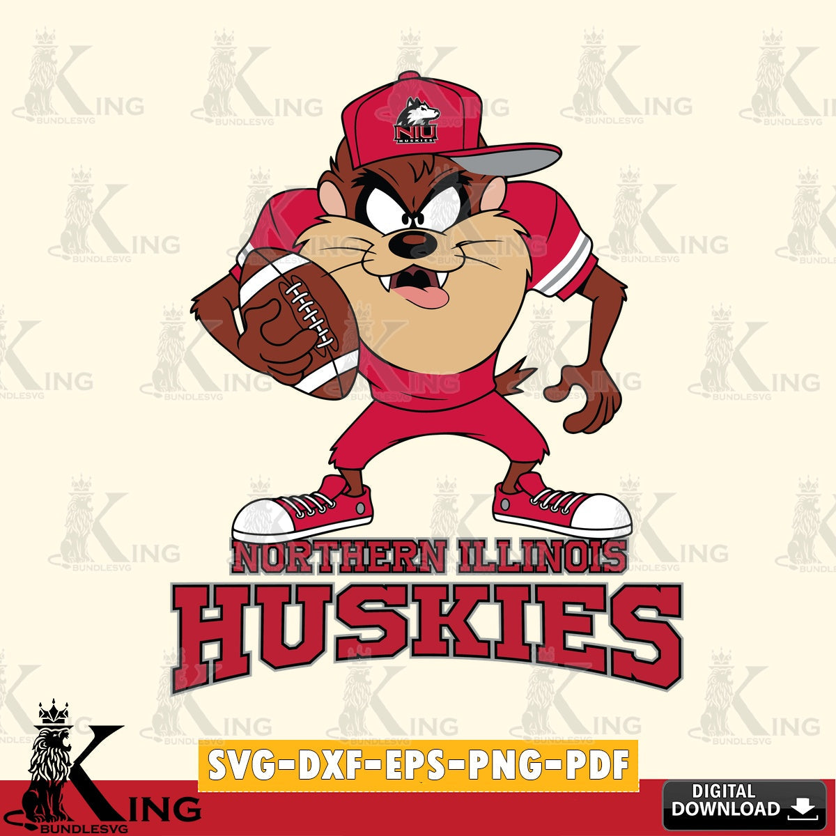 Northern Illinois Huskies Đồng phục bóng đá Taz SVG file, Cut file , Digital Download , Instant Download, Taz svg, NCAA svg