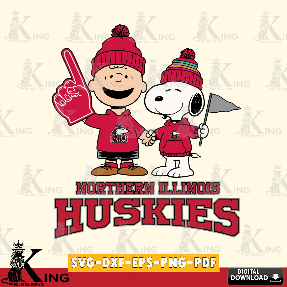 Northern Illinois Huskies Peanuts Fan Gear SVG, Cricut, Cut file , Digital Download , Instant Download, Peanuts svg, NCAA svg, Football svg, Sport svg