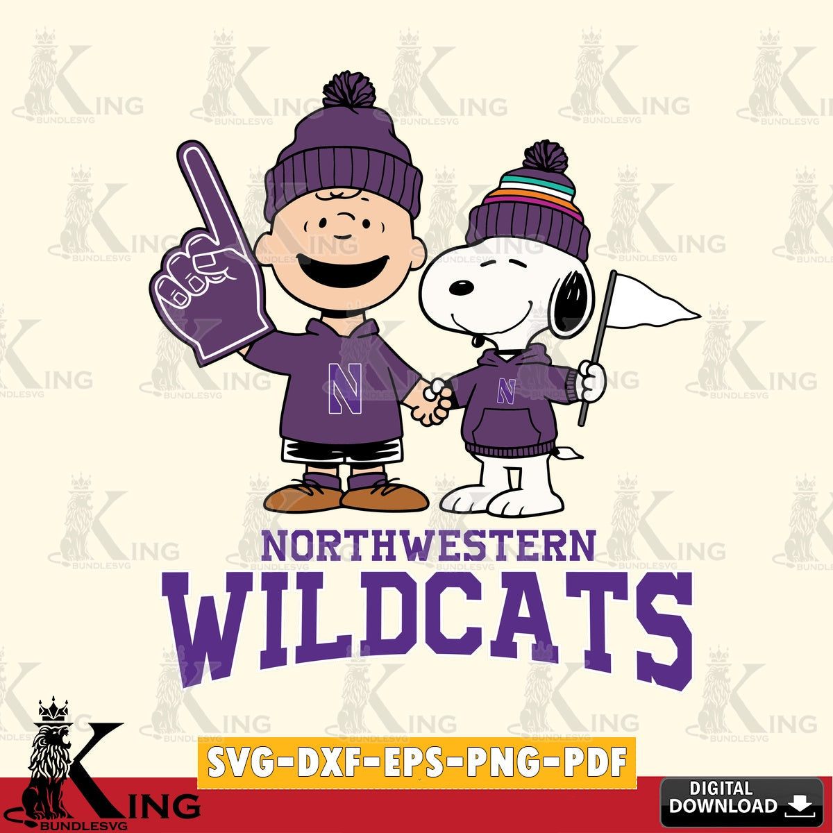 Northwestern Wildcats Peanuts Fan Gear SVG, Cricut, Cut file , Digital Download , Instant Download, Peanuts svg, NCAA svg, Football svg, Sport svg