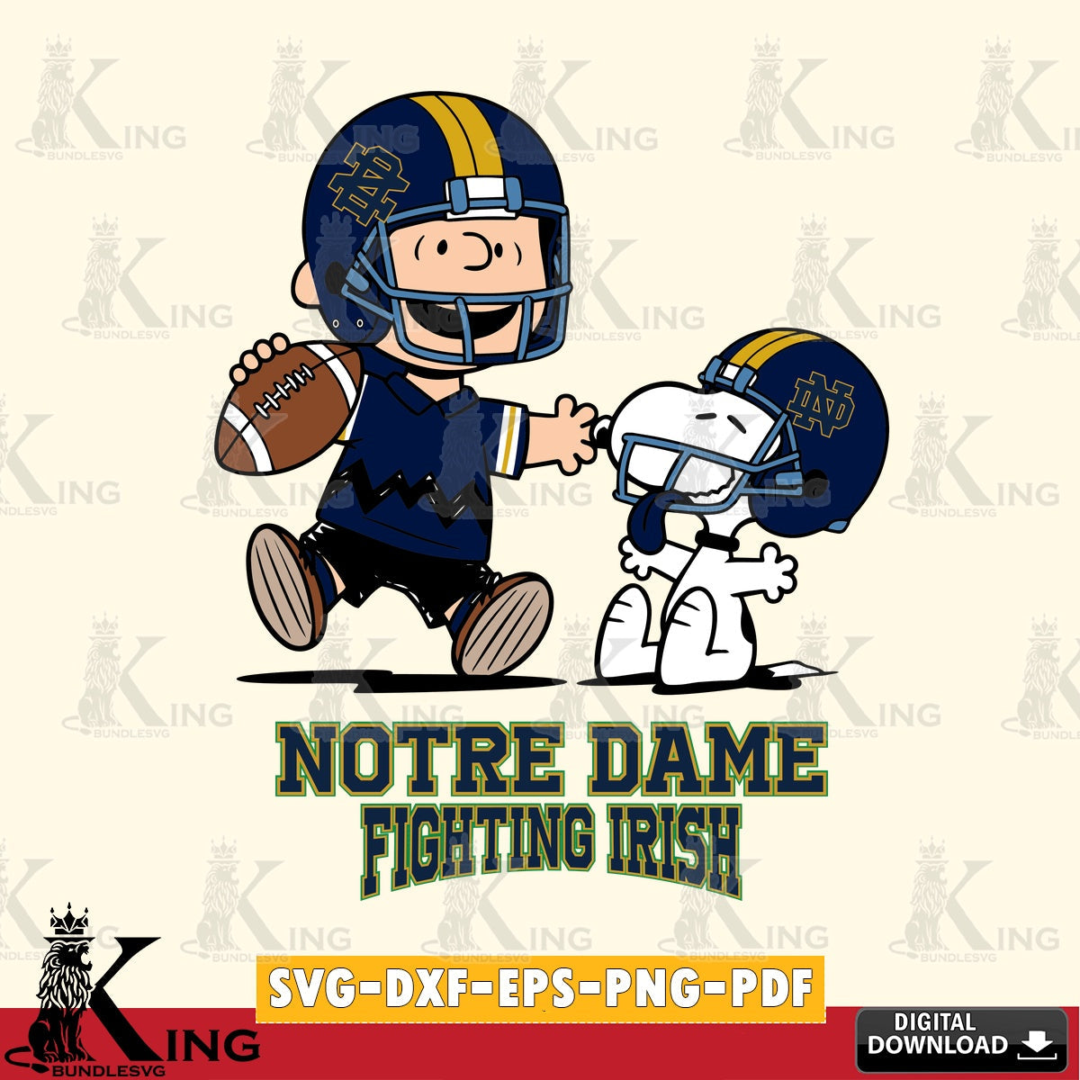Notre Dame Fighting Irish Snoopy and Peanut Fun SVG, Cricut, Cut file , Digital Download , Instant Download, Peanuts svg, NCAA svg, Football svg, Sport svg