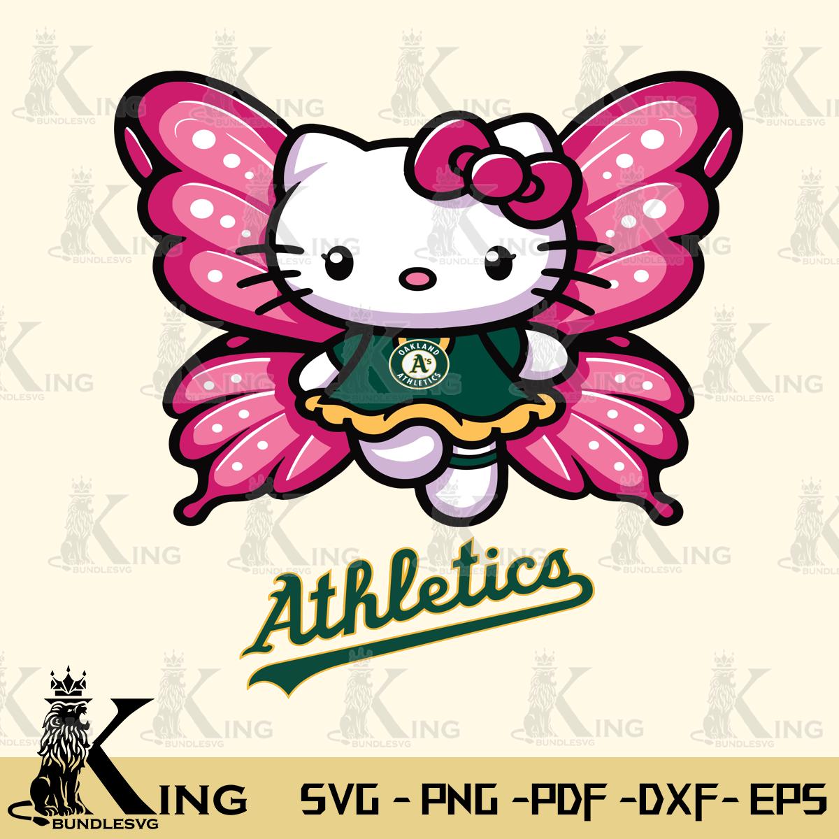 Oakland Athletics Hello Kitty Dreamscape Svg Eps Dxf Png File, Digital Download
