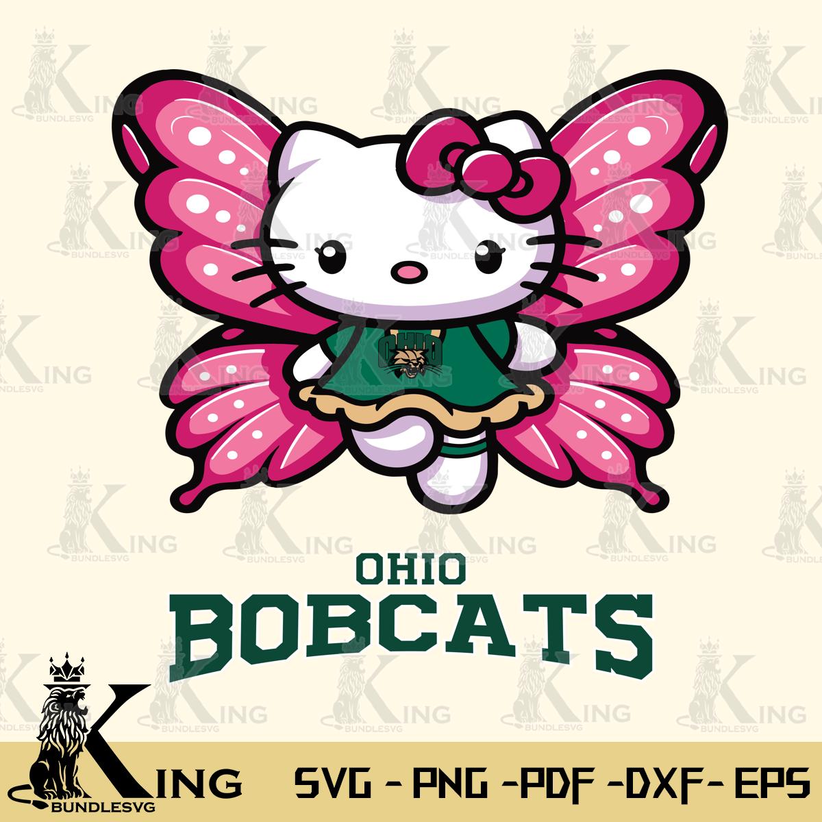 Ohio Bobcats Hello Kitty Dreamscape Svg Eps Dxf Png File, Digital Download