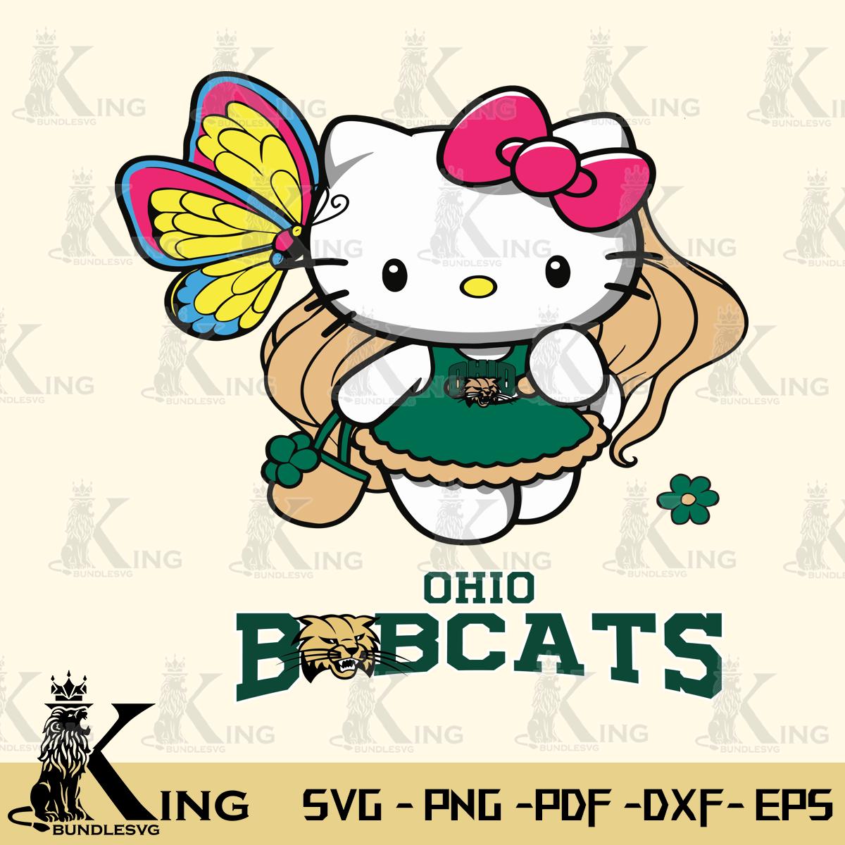 Ohio Bobcats Kitty Cartoon Svg Eps Dxf Png File, Digital Download