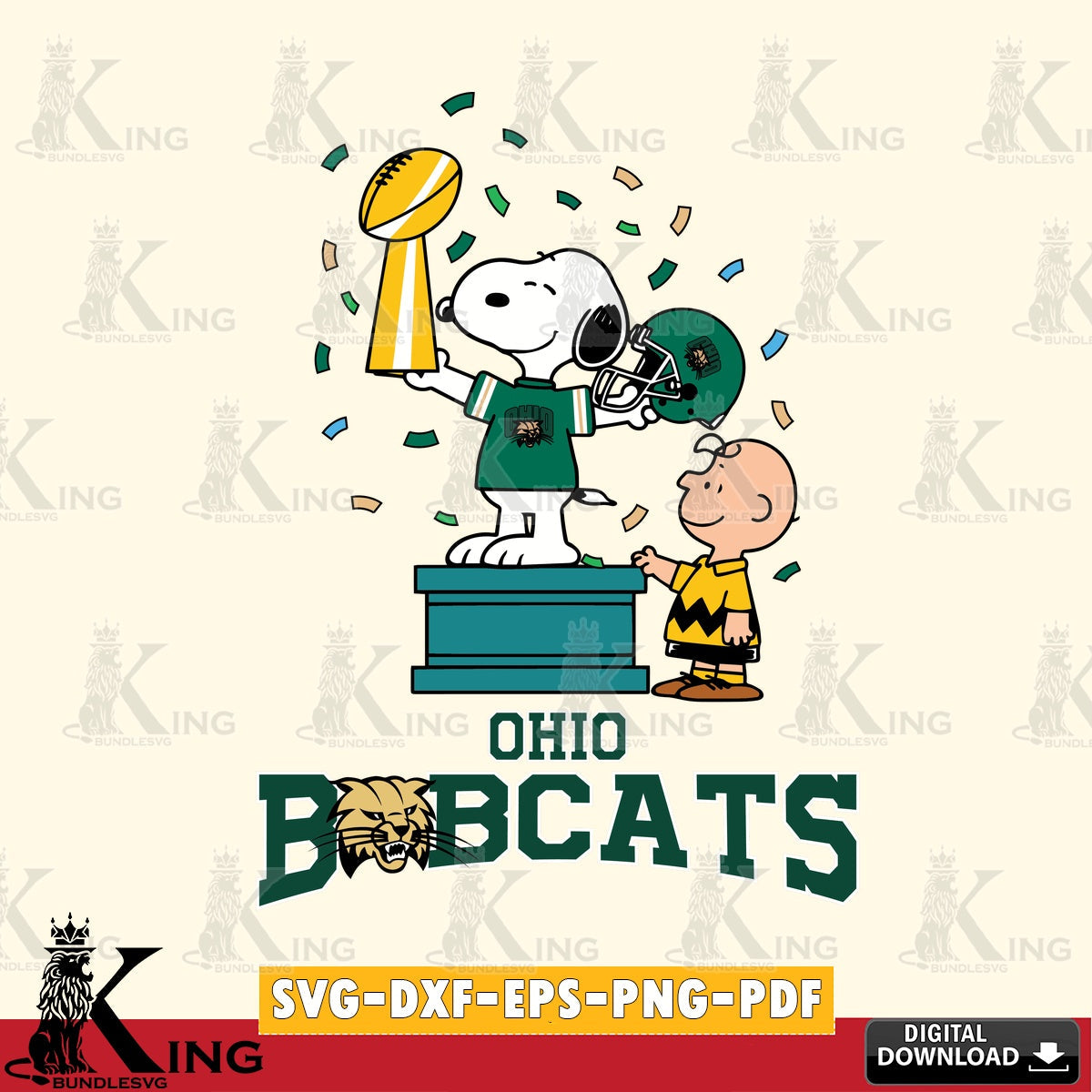 Ohio Bobcats Peanuts Winner SVG, Cricut, Cut file , Digital Download , Instant Download, Peanuts svg, NCAA svg, Football svg, Sport svg