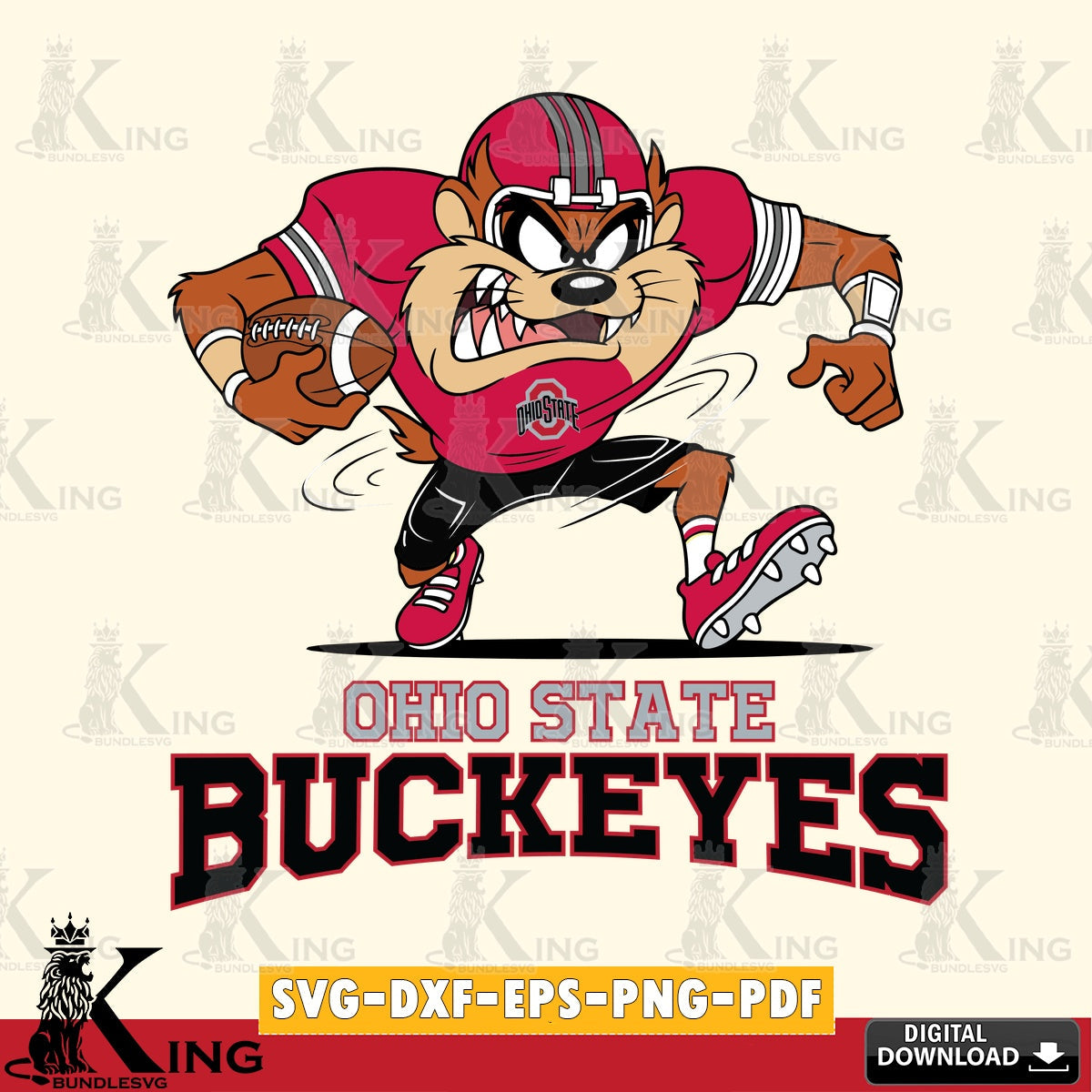 Ohio State Buckeyes Taz Football Helmet SVG file, Cut file , Digital Download , Instant Download, Taz svg, NCAA svg
