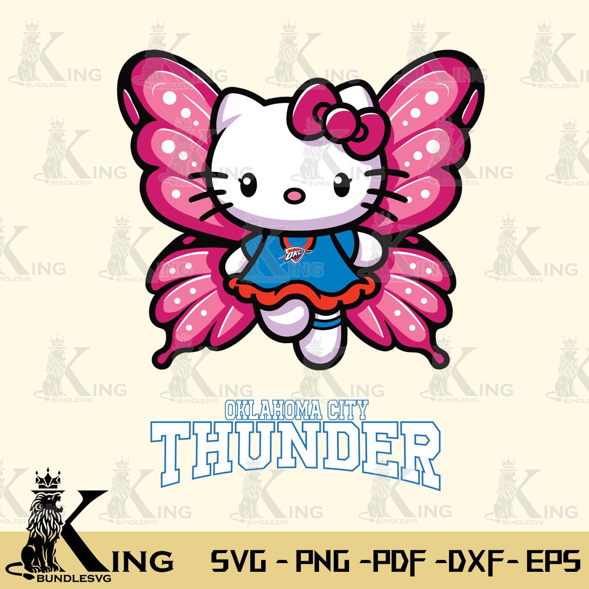 Oklahoma City Thunder Hello Kitty Dreamscape Svg Eps Dxf Png File, Digital Download
