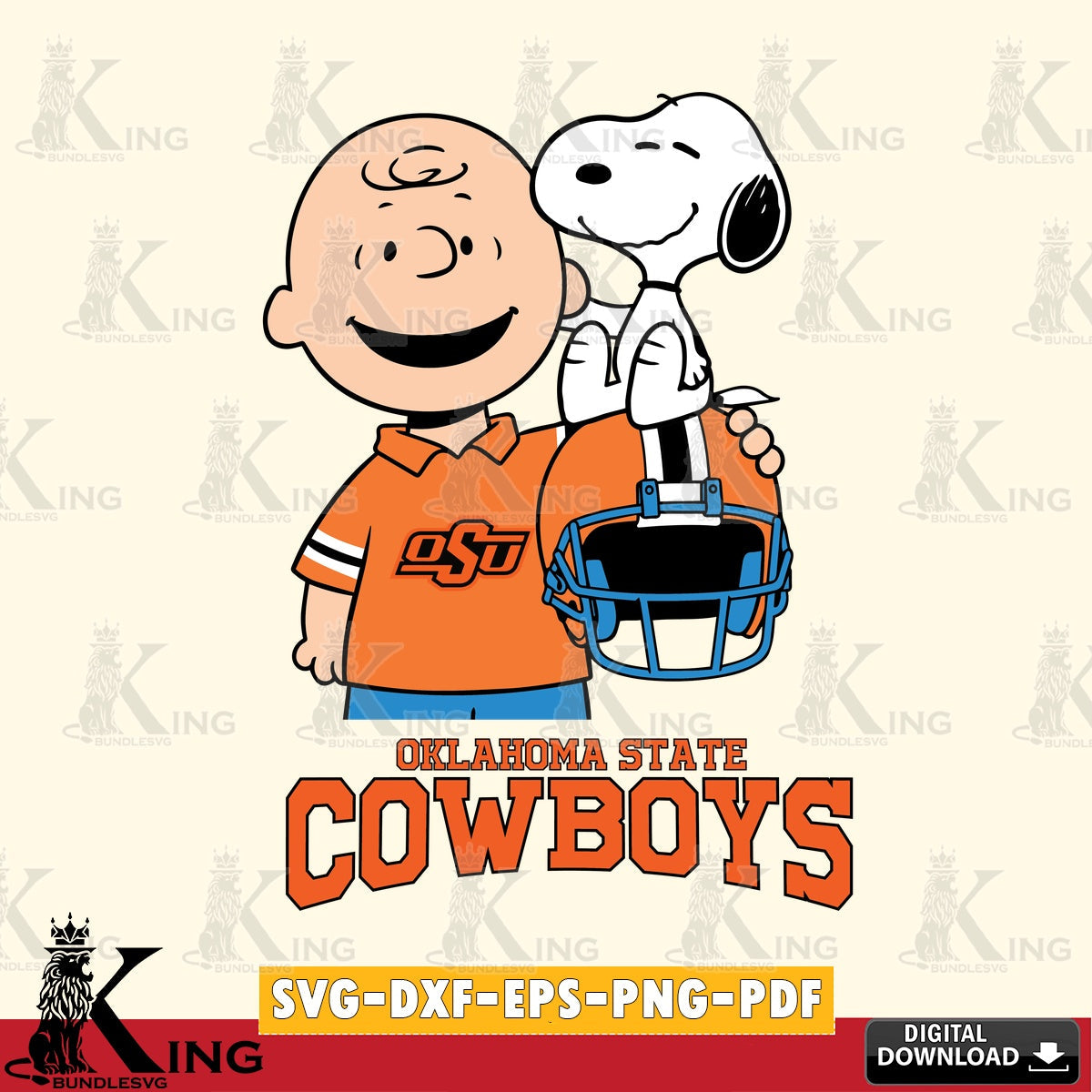 Oklahoma State Cowboys Snoopy On Helmet SVG, Cricut, Cut file , Digital Download , Instant Download, Peanuts svg, NCAA svg, Football svg, Sport svg