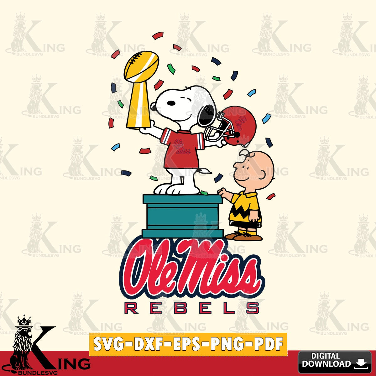 Ole Miss Rebels Peanuts Winner SVG, Cricut, Cut file , Digital Download , Instant Download, Peanuts svg, NCAA svg, Football svg, Sport svg