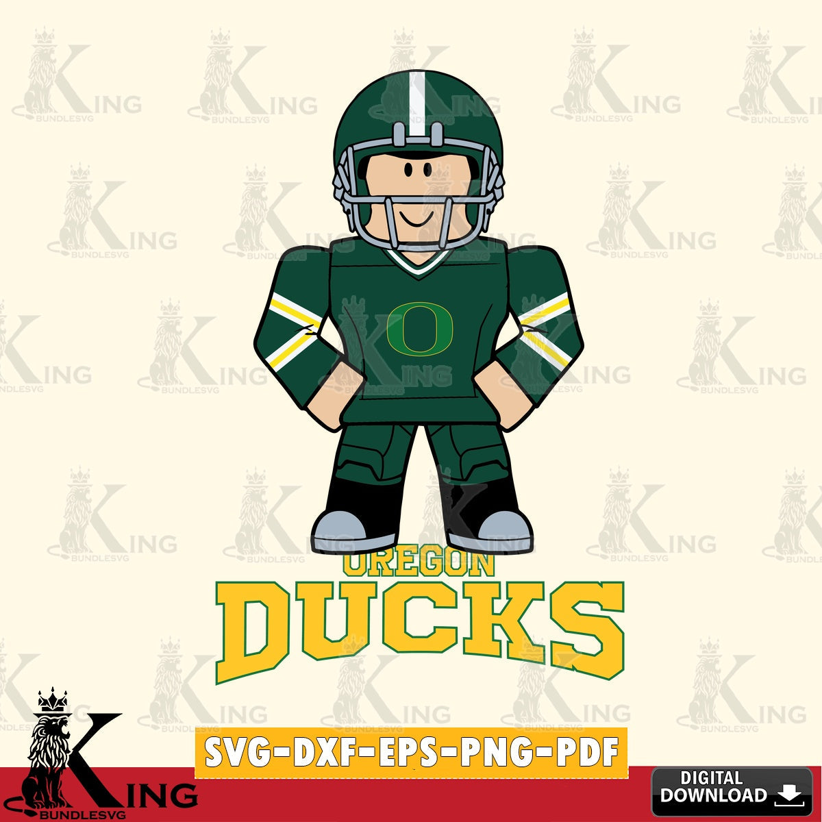 Oregon Ducks Roblox Cool Football SVG file , NCAA Cricut, File cut , Digital Download , PDF File