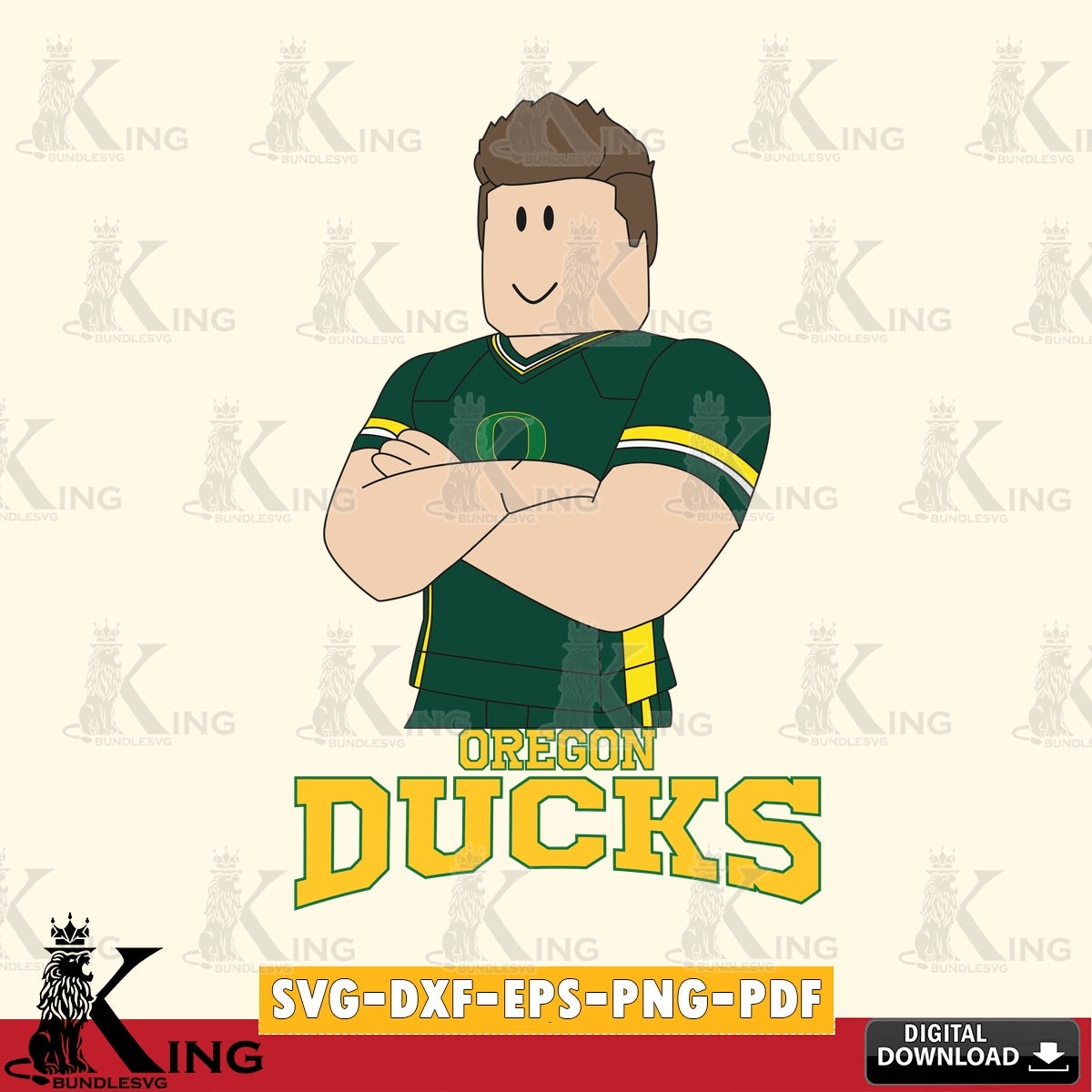 Oregon Ducks Roblox Football SVG file , NCAA Cricut, File cut , Digital Download , PDF File