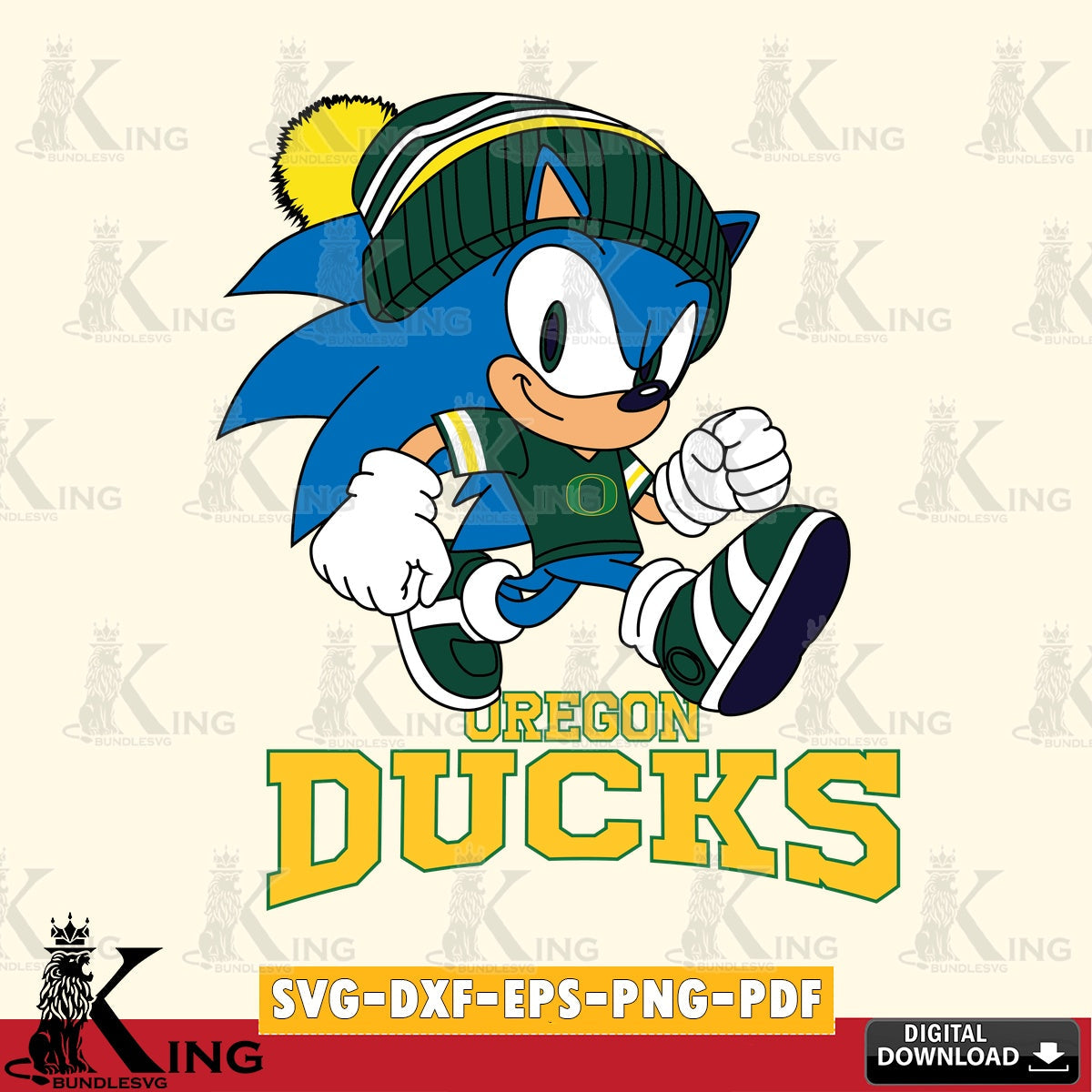Oregon Ducks Sonic Football SVG file, Vector , Digital Download , PDF File , Instant Download