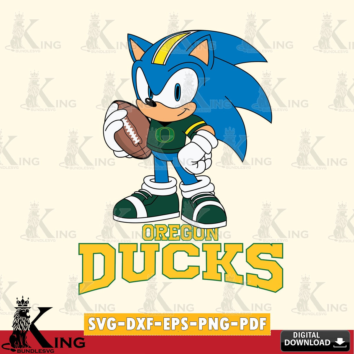 Oregon Ducks Sonic Game Day Ready SVG file, Vector , Digital Download , PDF File , Instant Download