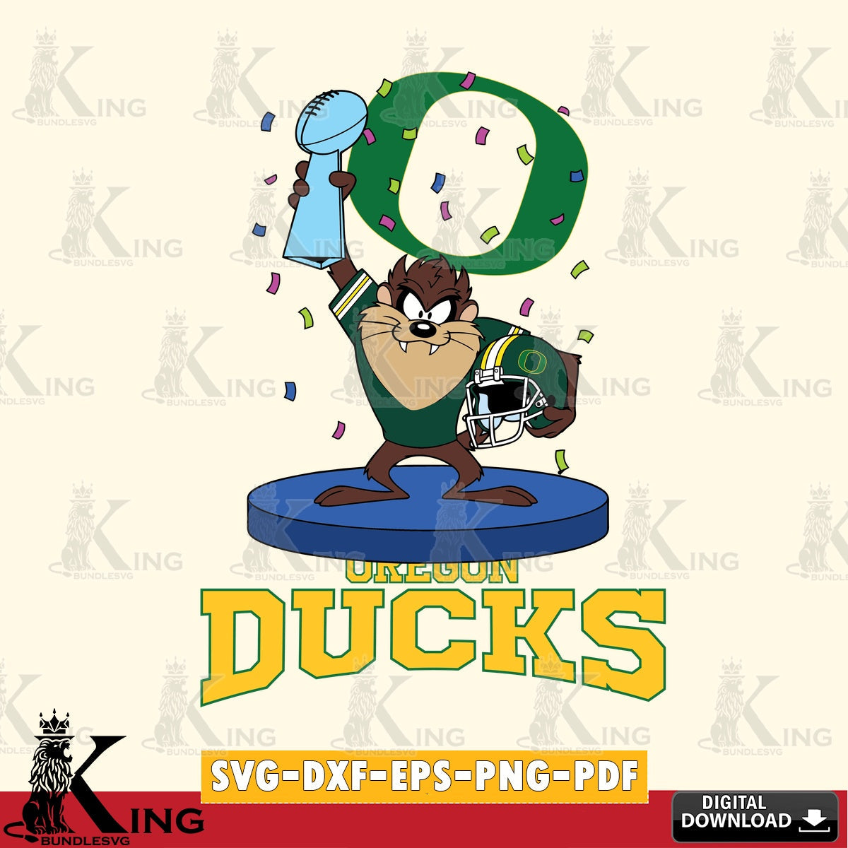 Oregon Ducks Taz Trophy Podium SVG file, Cut file , Digital Download , Instant Download, Taz svg, NCAA svg