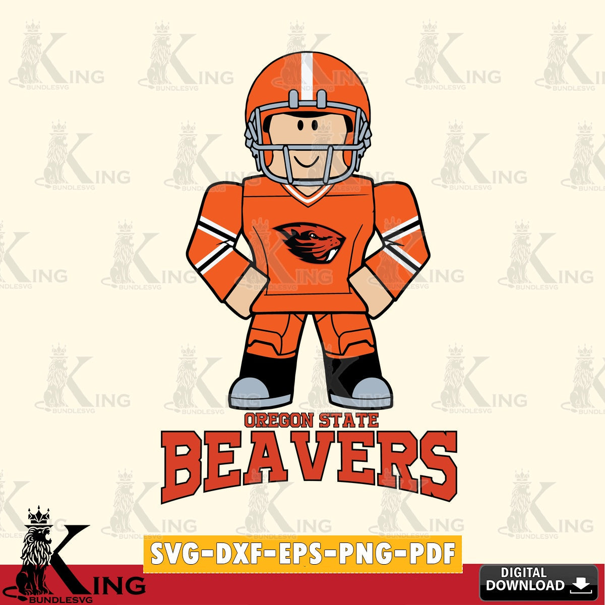 Oregon State Beavers Roblox Cool Football SVG file , NCAA Cricut, File cut , Digital Download , PDF File