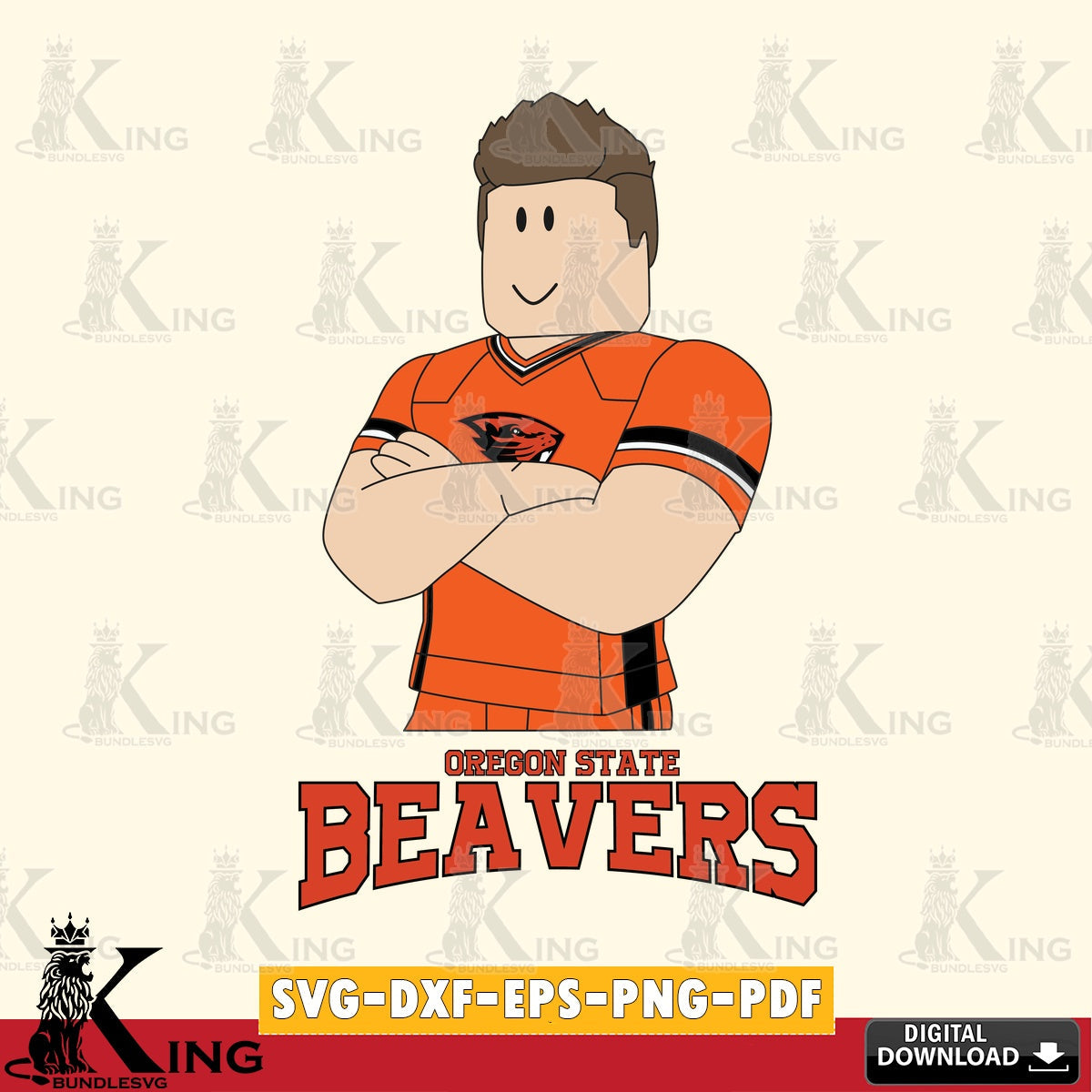 Oregon State Beavers Roblox Football SVG file , NCAA Cricut, File cut , Digital Download , PDF File