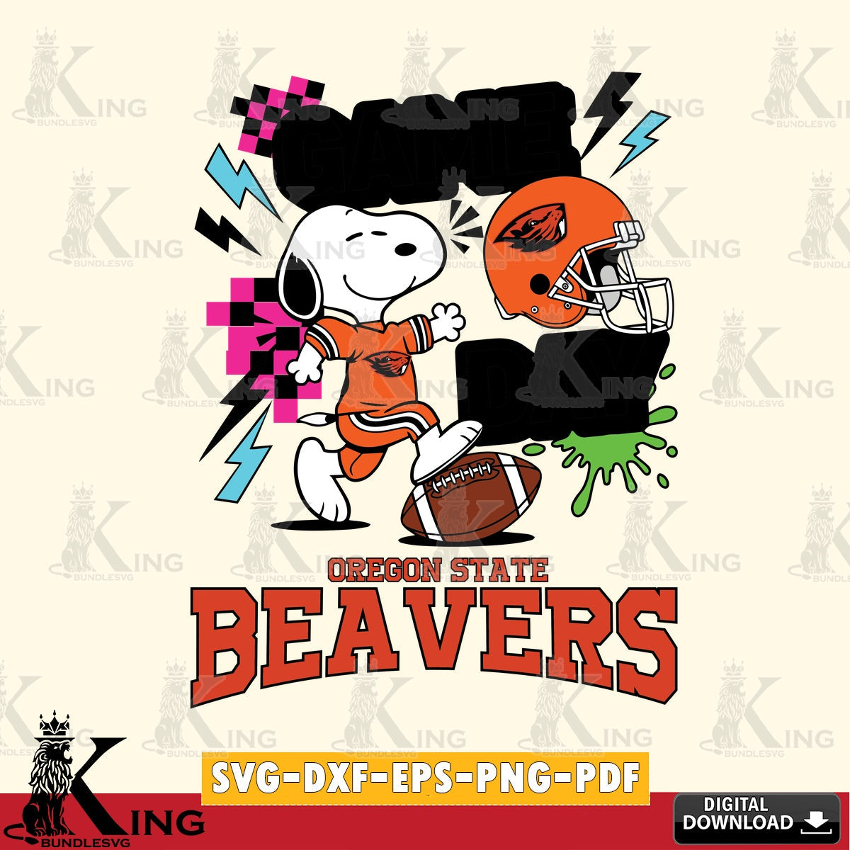 Oregon State Beavers Snoopy Game day SVG, Cricut, Cut file , Digital Download , Instant Download, Peanuts svg, NCAA svg, Football svg, Sport svg