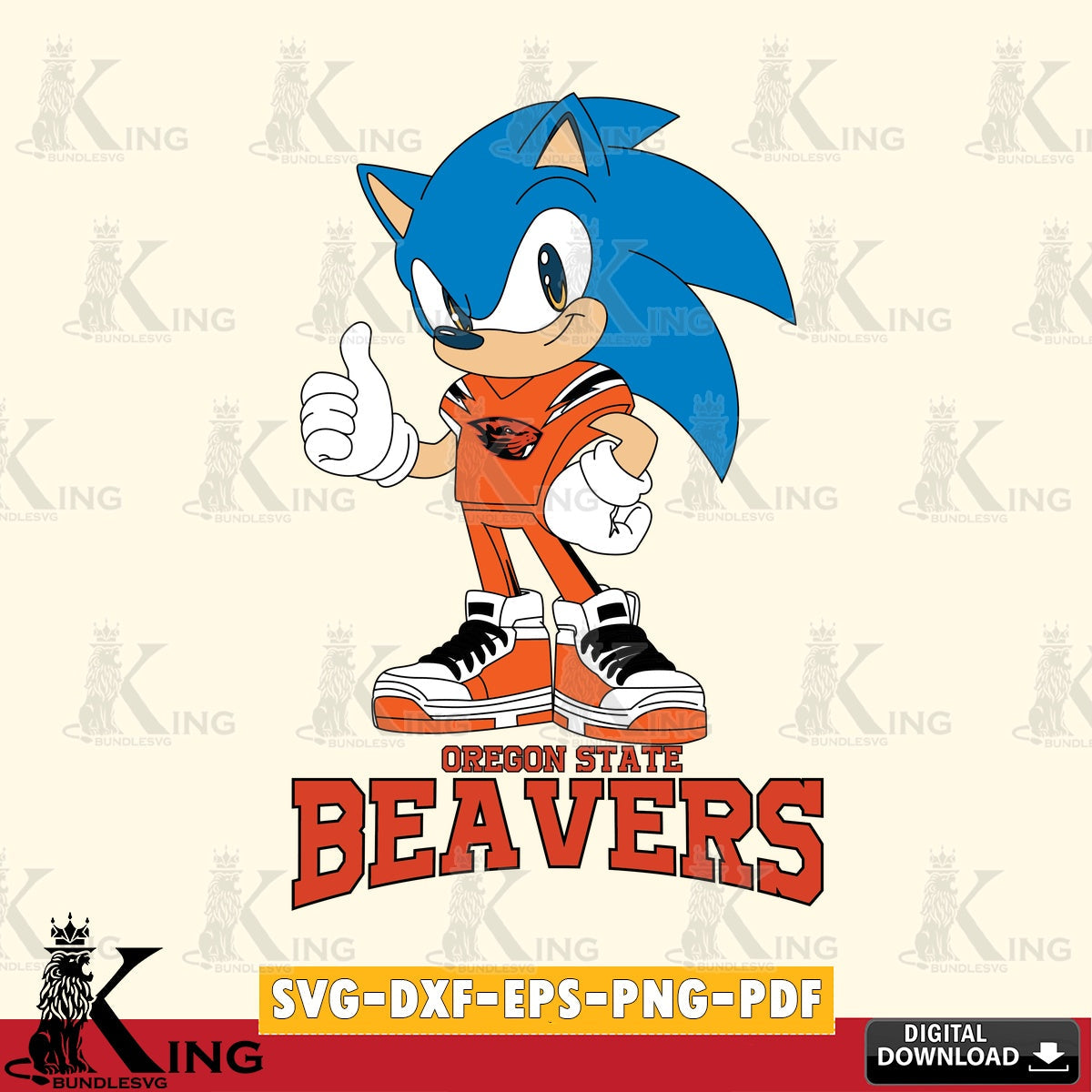 Oregon State Beavers Sonic Like Football SVG file, Vector , Digital Download , PDF File , Instant Download