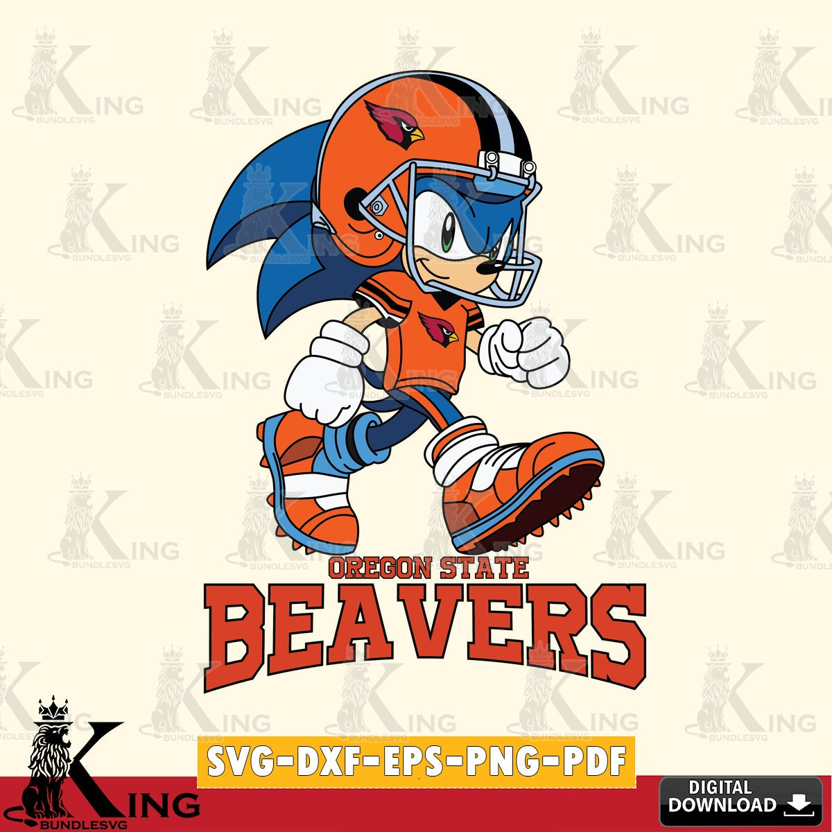 Oregon State Beavers Sonic Ready Football SVG file, Vector , Digital Download , PDF File , Instant Download