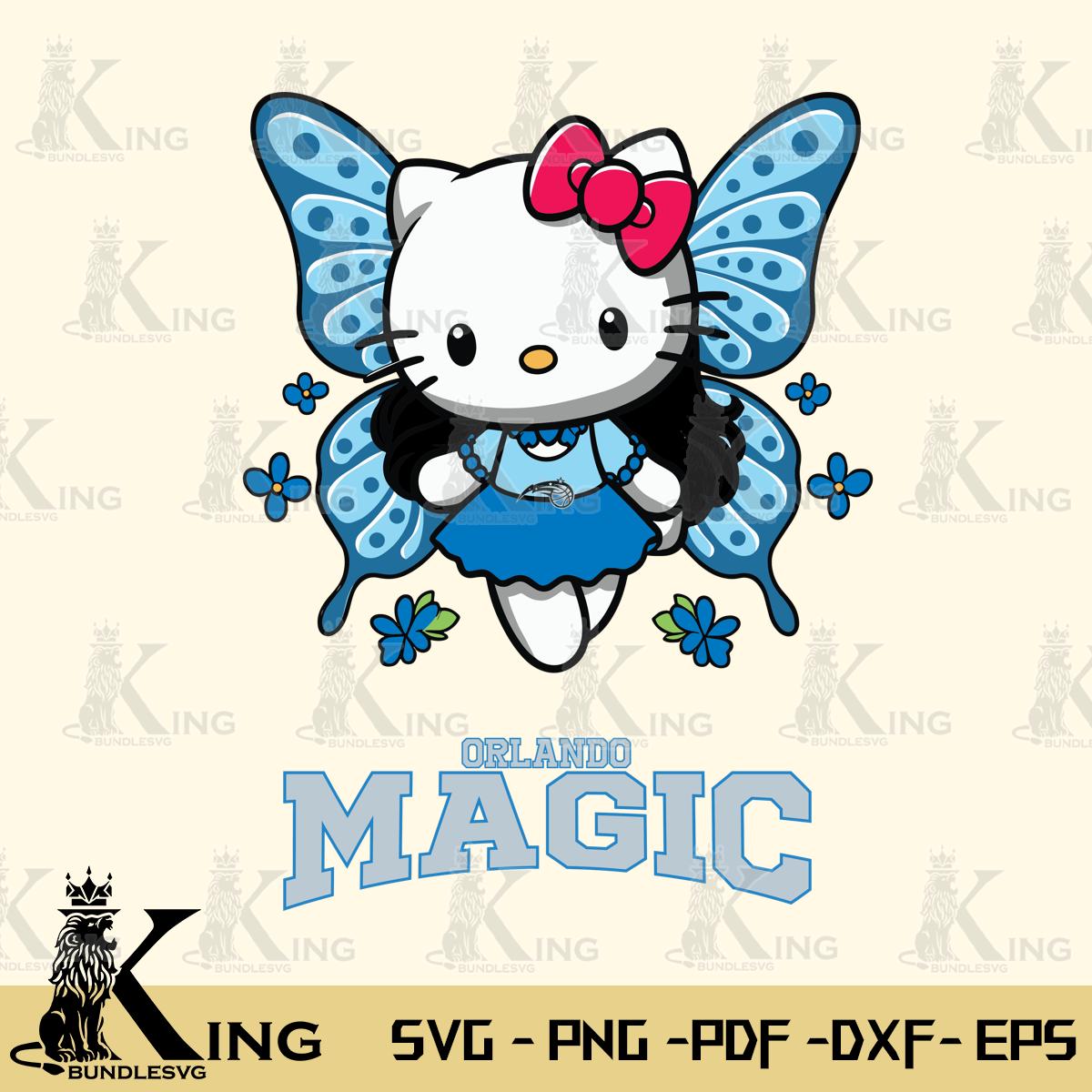 Orlando Magic Butterfly Kitty Charm Svg Eps Dxf Png File, Digital Download