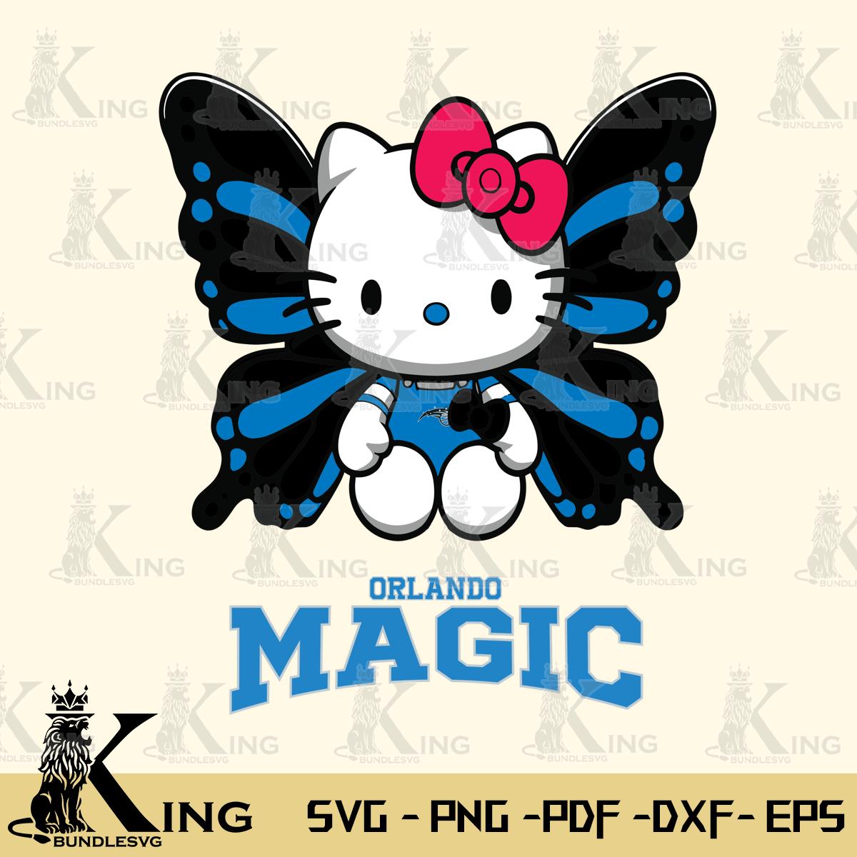 Orlando Magic Butterfly Kitty Delight Svg Eps Dxf Png File, Digital Download