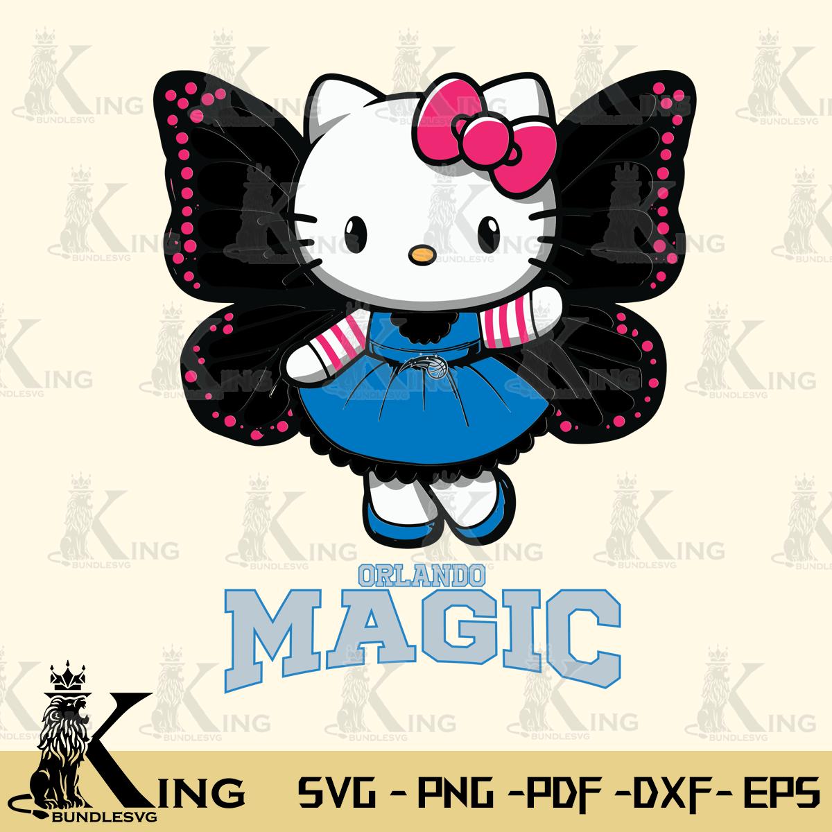 Orlando Magic Whimsical Kitty Wings Svg Eps Dxf Png File, Digital Download