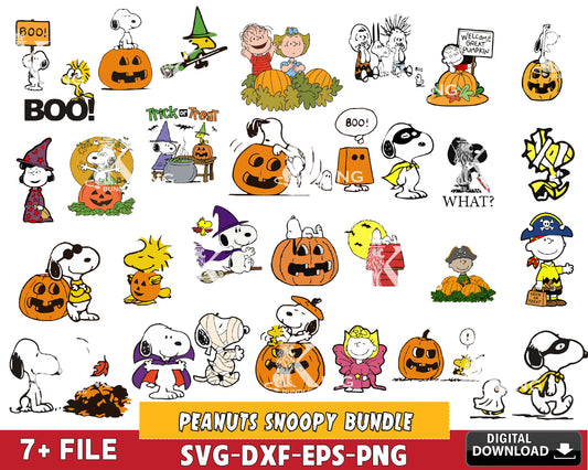 Peanuts Snoopy Halloween svg, Snoopy SVG DXF EPS PNG , for Cricut, Silhouette, Digital download ,Instant Download