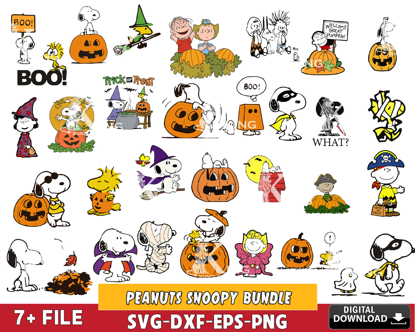 Peanuts Snoopy Halloween svg, Snoopy SVG DXF EPS PNG , for Cricut, Silhouette, Digital download ,Instant Download