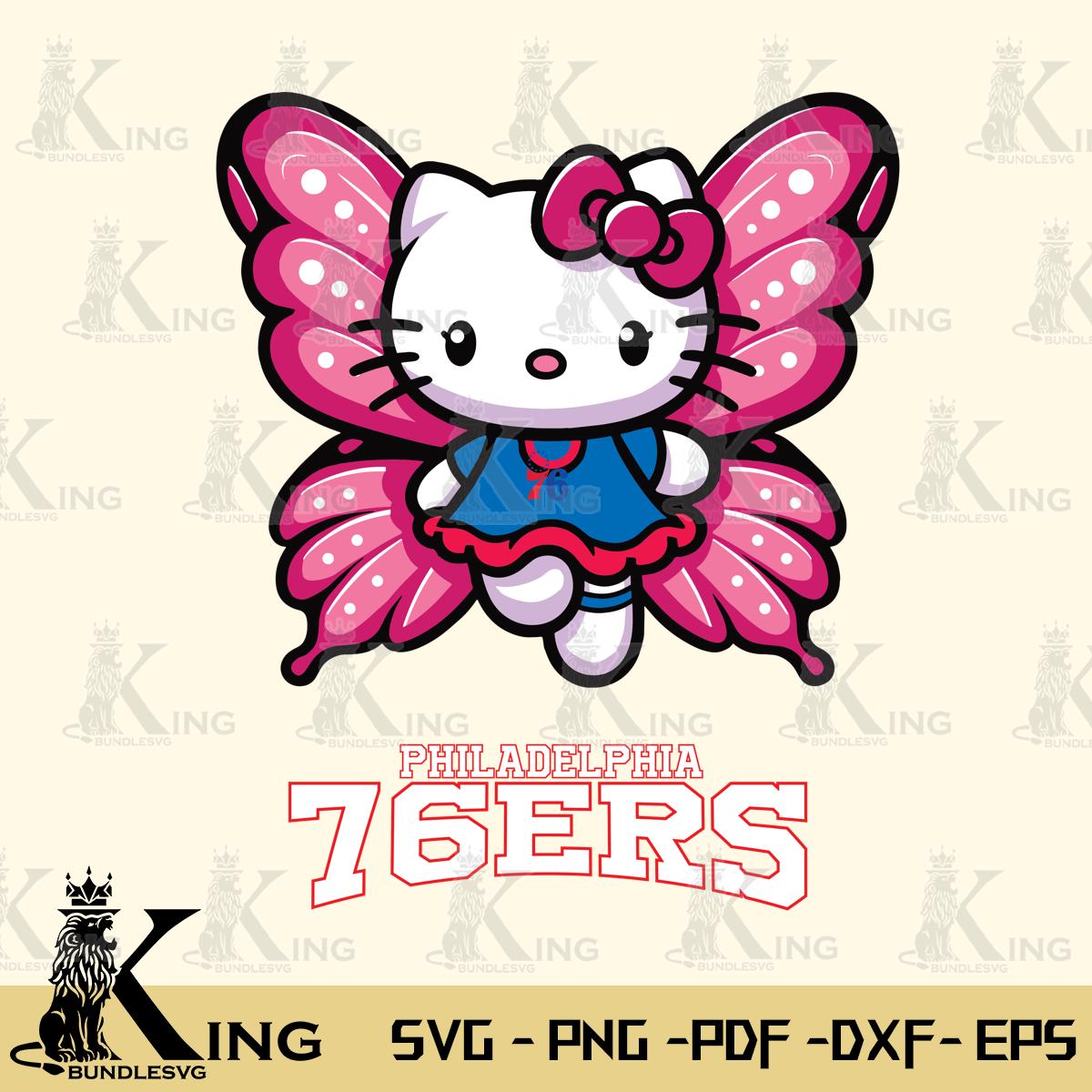 Philadelphia 76ers Hello Kitty Dreamscape Svg Eps Dxf Png File, Digital Download