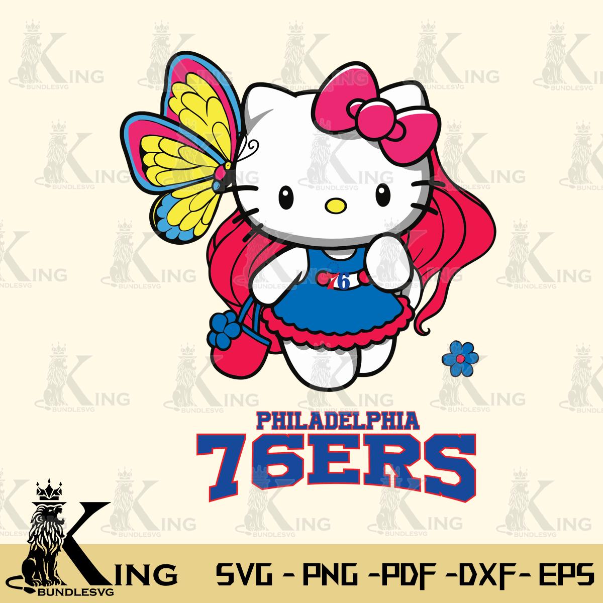 Philadelphia 76ers Kitty Cartoon Svg Eps Dxf Png File, Digital Download