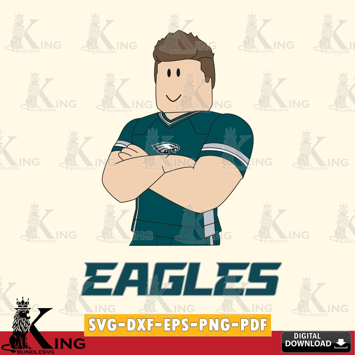 Philadelphia Eagles Roblox Football SVG file , Cricut, NFL File cut , Digital Download , PDF File