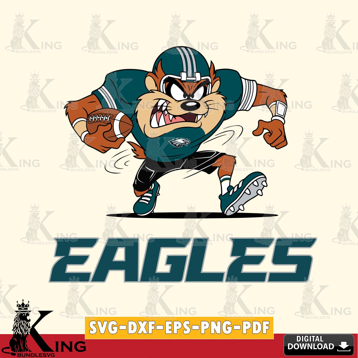 Philadelphia Eagles Taz Football Helmet Cut file , Digital Download , Instant Download, Looney Tunes svg, Football svg