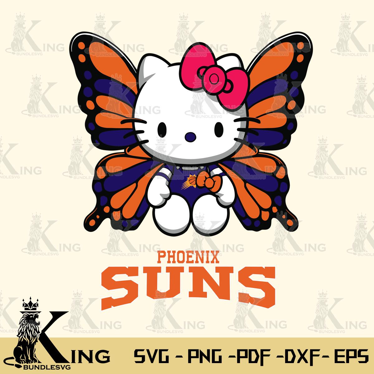 Phoenix Suns Butterfly Kitty Delight Svg Eps Dxf Png File, Digital Download