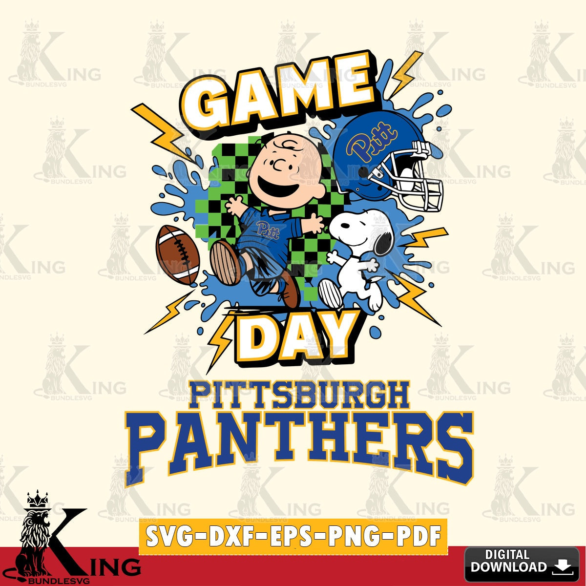 Pittsburgh Panthers Game Day Peanuts SVG, Cricut, Cut file , Digital Download , Instant Download, Peanuts svg, NCAA svg, Football svg, Sport svg