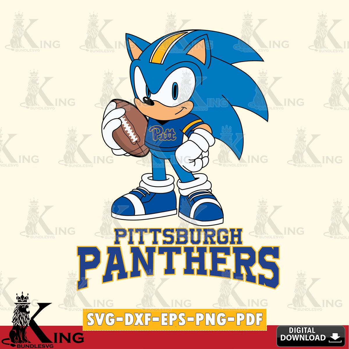 Pittsburgh Panthers Sonic Game Day Ready SVG file, Vector , Digital Download , PDF File , Instant Download