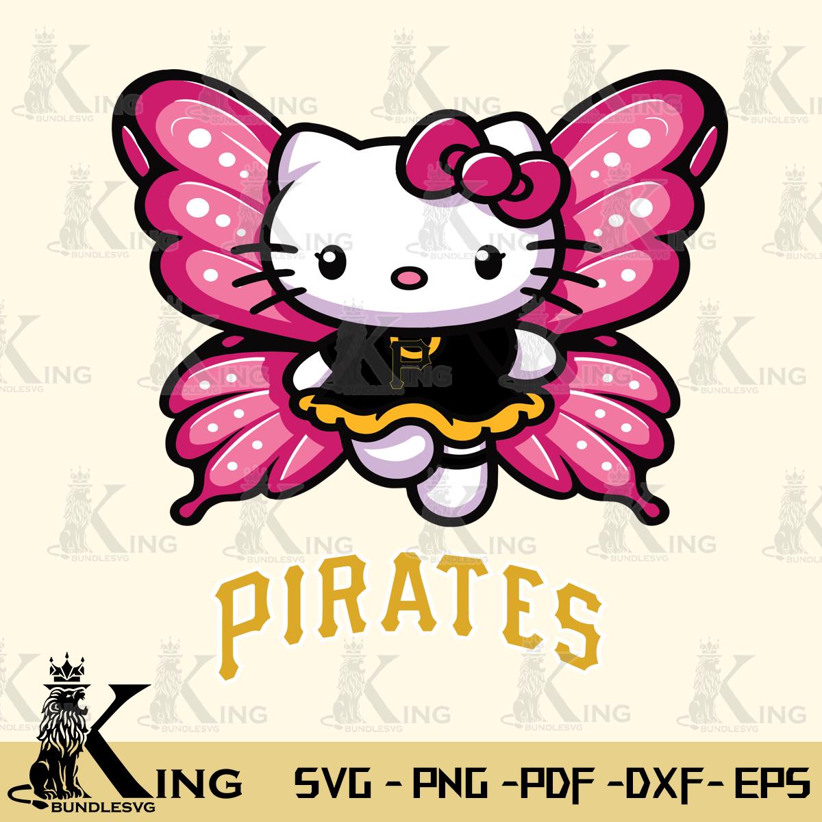 Pittsburgh Pirates Hello Kitty Dreamscape Svg Eps Dxf Png File, Digital Download