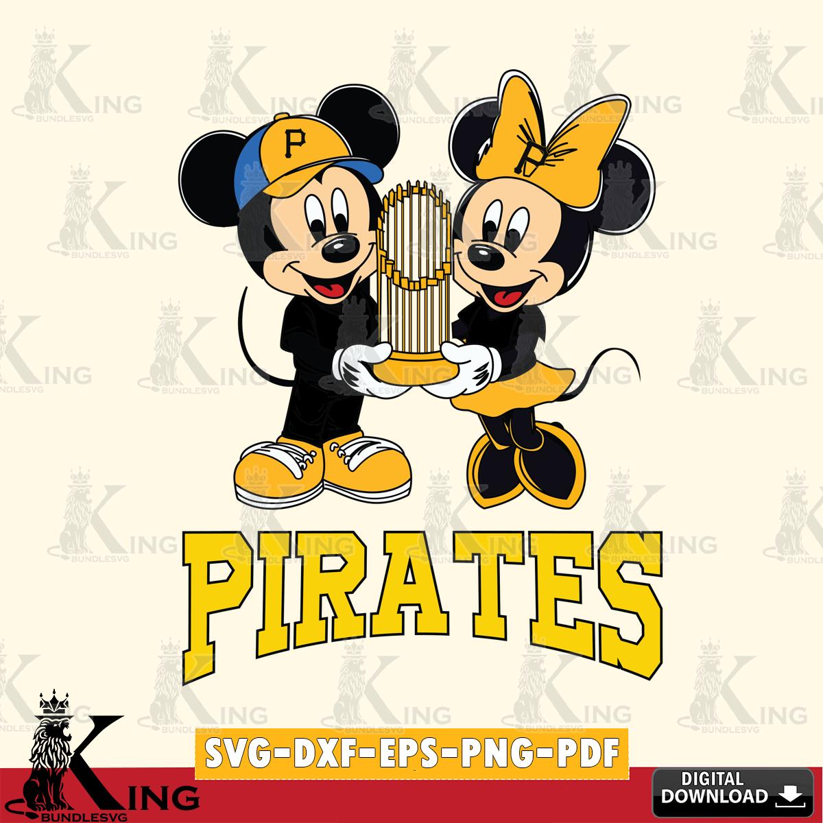 Pittsburgh Pirates Mickey Minnie Mouse Champions SVG File, MLB for Cricut, Silhouette, Digital Download , file cut