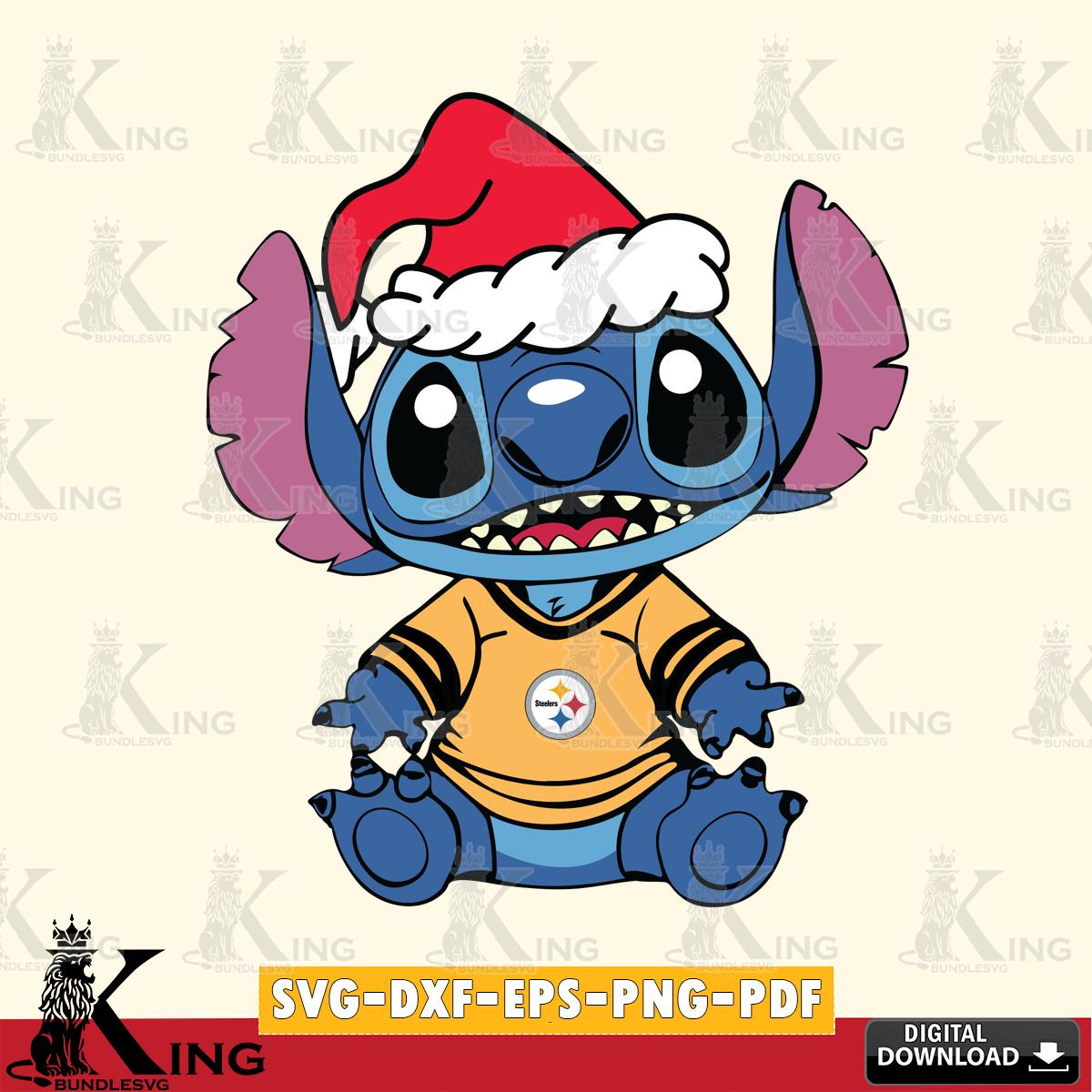 Pittsburgh Steelers Baby Stitch Christmas SVG, NFL for Cricut, Silhouette, Digital Download , file cut