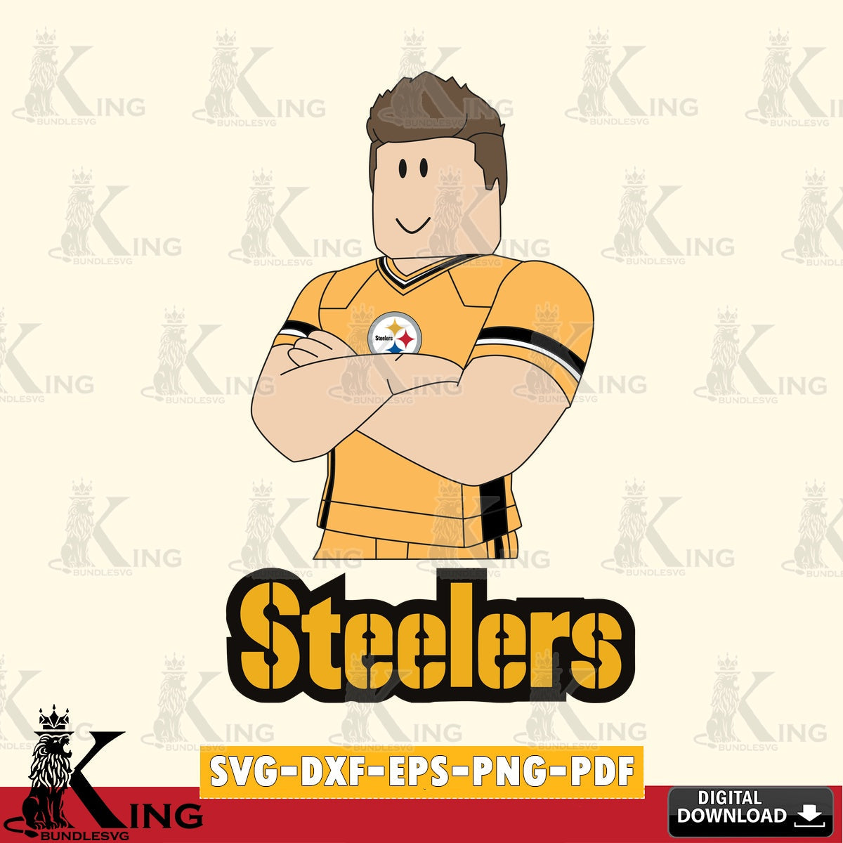 Pittsburgh Steelers Roblox Football SVG file , Cricut, NFL File cut , Digital Download , PDF File